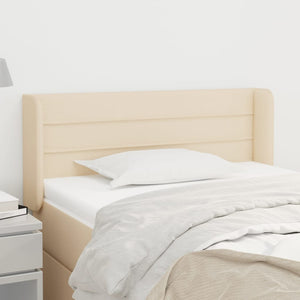 Testiera ad Orecchio-Testata con Orecchie Crema 103x16x78/88 cm in Tessuto 247274