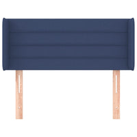 Testiera ad Orecchio Blu 103x16x78/88cm in Tessuto 3118904