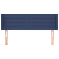 Testiera ad Orecchio Blu 147x16x78/88cm in Tessuto 3118912