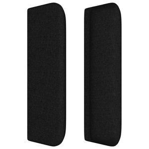 Testiera ad Orecchio Nera 183x16x78/88 cm in Tessuto 3118924