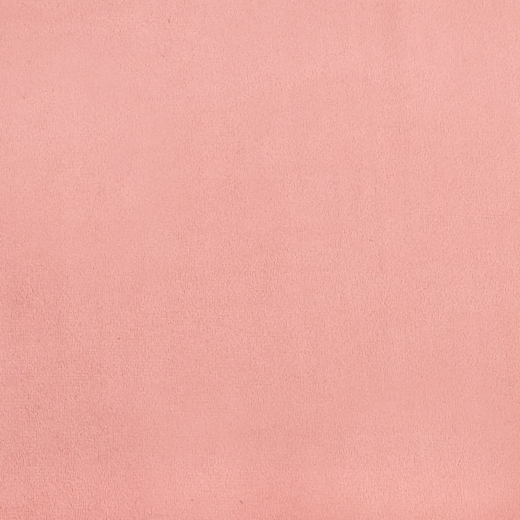 Testiera ad Orecchio-Testata con Orecchie Rosa 103x16x78/88 cm in Velluto 615440