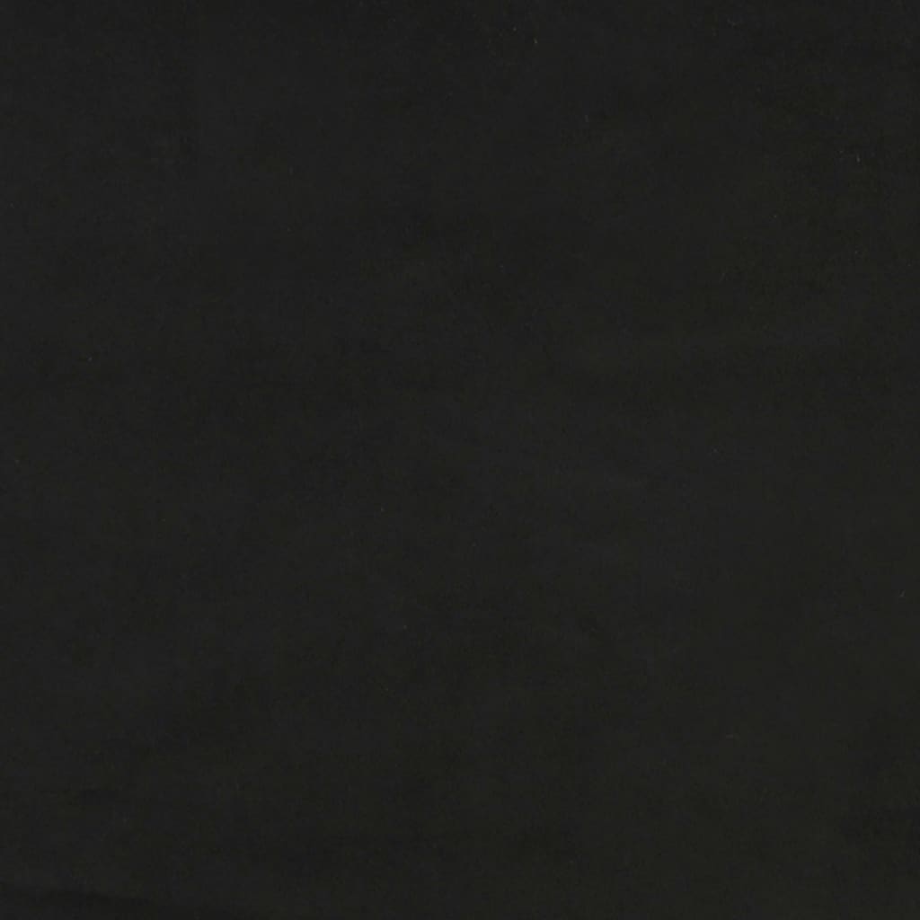 Testiera ad Orecchio-Testata con Orecchie Nera 183x16x78/88 cm in Velluto 837084