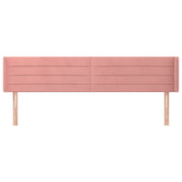 Testiera ad Orecchio Rosa 183x16x78/88 cm in Velluto 3118973