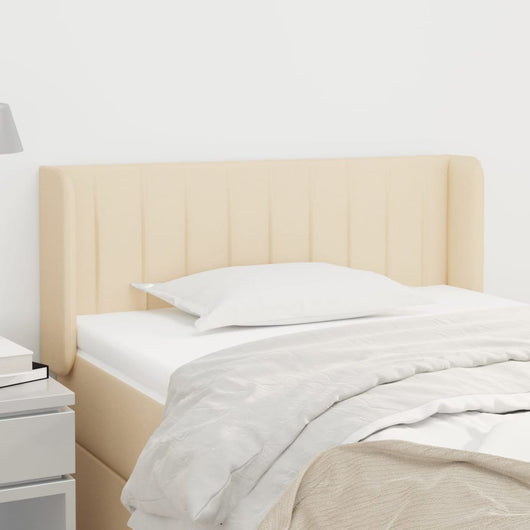 Testiera ad Orecchio-Testata con Orecchie Crema 103x16x78/88 cm in Tessuto 384036