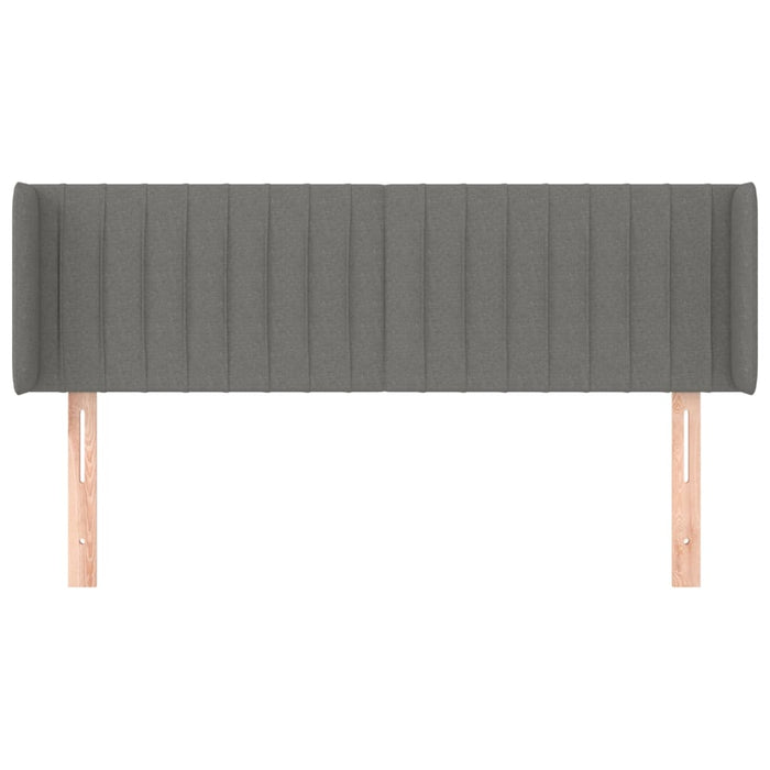 Testiera ad Orecchio-Testata con Orecchie Grigio Scuro 147x16x78/88 cm in Tessuto 754620