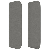 Testiera ad Orecchio Grigio Scuro 147x16x78/88 cm in Tessuto 3119005