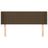 Testiera ad Orecchio Marrone Scuro 147x16x78/88 cm in Tessuto 3119007