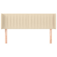 Testiera ad Orecchio-Testata con Orecchie Crema 147x16x78/88 cm in Tessuto 568130