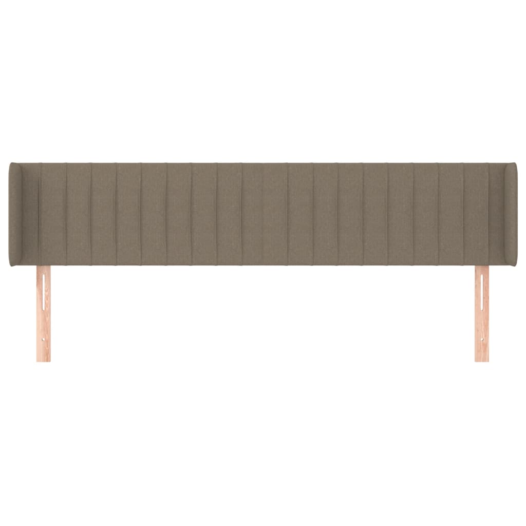 Testiera ad Orecchio-Testata con Orecchie Tortora 183x16x78/88 cm in Tessuto 716257