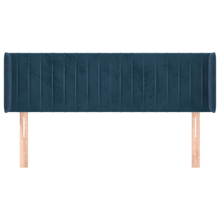 Testiera ad Orecchio Blu Scuro 147x16x78/88 cm in Velluto 3119058