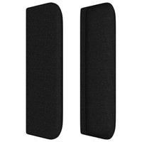 Testiera ad Orecchio Nera 83x16x78/88 cm in Tessuto 3119080