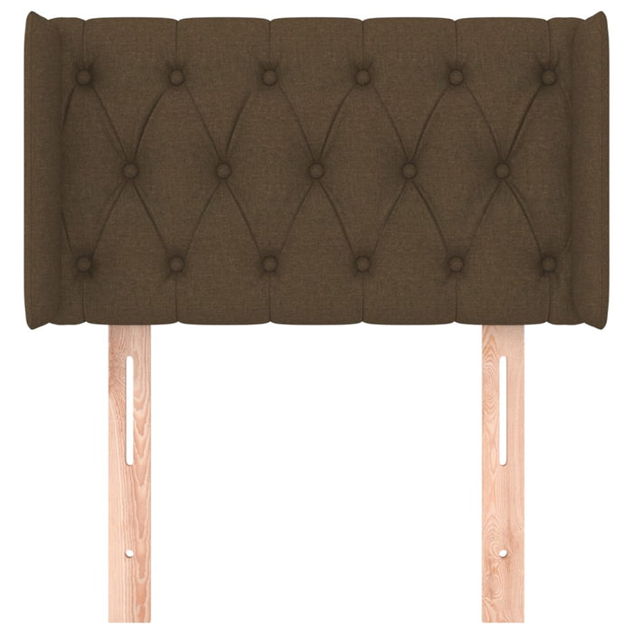 Testiera ad Orecchio Marrone Scuro 83x16x78/88 cm in Tessuto 3119081