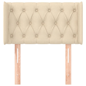 Testiera ad Orecchio-Testata con Orecchie Crema 83x16x78/88 cm in Tessuto 826121