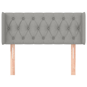 Testiera ad Orecchio-Testata con Orecchie Grigio Chiaro 93x16x78/88 cm in Tessuto 482520