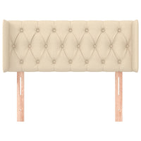 Testiera ad Orecchio-Testata con Orecchie Crema 103x16x78/88 cm in Tessuto 803925