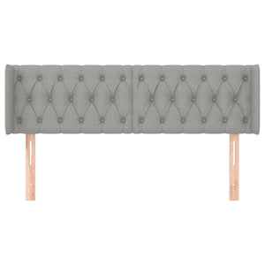 Testiera ad Orecchio Grigio Chiaro 147x16x78/88 cm in Tessuto 3119102