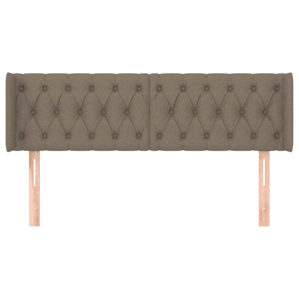 Testiera ad Orecchio-Testata con Orecchie Tortora 147x16x78/88 cm in Tessuto 147555