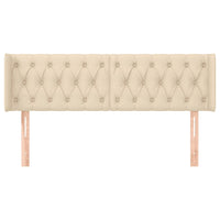 Testiera ad Orecchio-Testata con Orecchie Crema 147x16x78/88 cm in Tessuto 312416