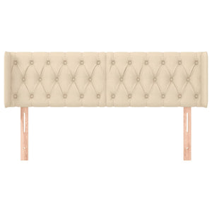 Testiera ad Orecchio-Testata con Orecchie Crema 147x16x78/88 cm in Tessuto 312416