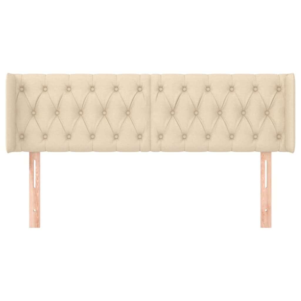 Testiera ad Orecchio Crema 163x16x78/88 cm in Tessuto 3119115