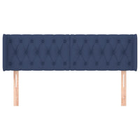 Testiera ad Orecchio-Testata con Orecchie Blu 163x16x78/88cm in Tessuto 946661