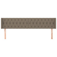 Testiera ad Orecchio Tortora 183x16x78/88 cm in Tessuto