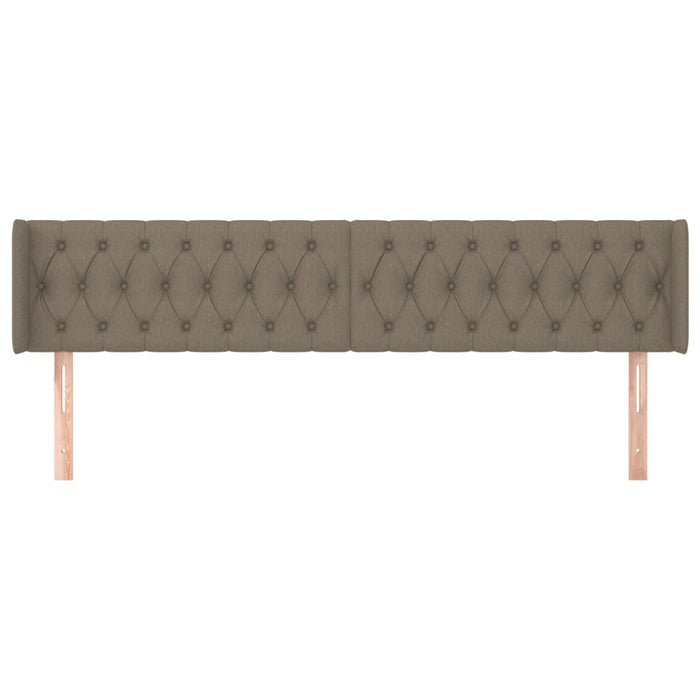 Testiera ad Orecchio-Testata con Orecchie Tortora 203x16x78/88 cm in Tessuto 837306