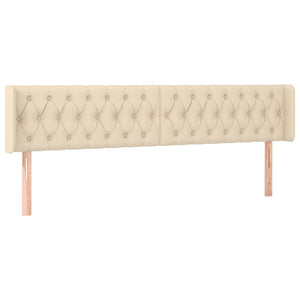 Testiera ad Orecchio Crema 203x16x78/88 cm in Tessuto 3119131