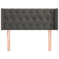 Testiera ad Orecchio-Testata con Orecchie Grigio Scuro 93x16x78/88 cm in Velluto 871840