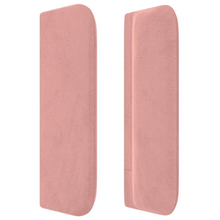 Testiera ad Orecchio Rosa 203x16x78/88 cm in Velluto 3119175