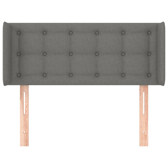 Testiera ad Orecchio Grigio Scuro 83x16x78/88 cm in Tessuto 3119177