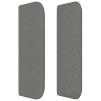 Testiera ad Orecchio Grigio Scuro 83x16x78/88 cm in Tessuto 3119177