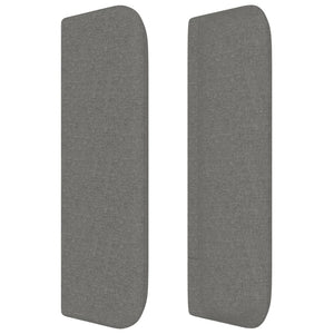 Testiera ad Orecchio Grigio Scuro 83x16x78/88 cm in Tessuto 3119177