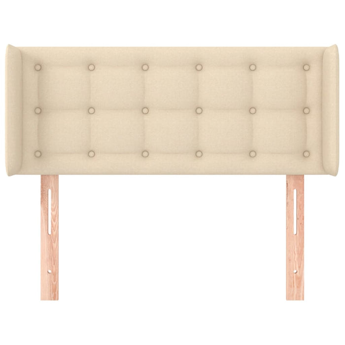 Testiera ad Orecchio-Testata con Orecchie Crema 83x16x78/88 cm in Tessuto 822643