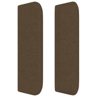 Testiera ad Orecchio Marrone Scuro 93x16x78/88 cm in Tessuto 3119187