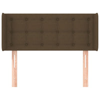 Testiera ad Orecchio Marrone Scuro 103x16x78/88 cm in Tessuto 3119195