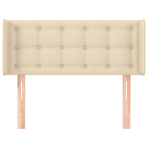 Testiera ad Orecchio-Testata con Orecchie Crema 103x16x78/88 cm in Tessuto 132151