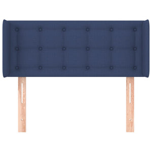 Testiera ad Orecchio-Testata con Orecchie Blu 103x16x78/88cm in Tessuto 885056