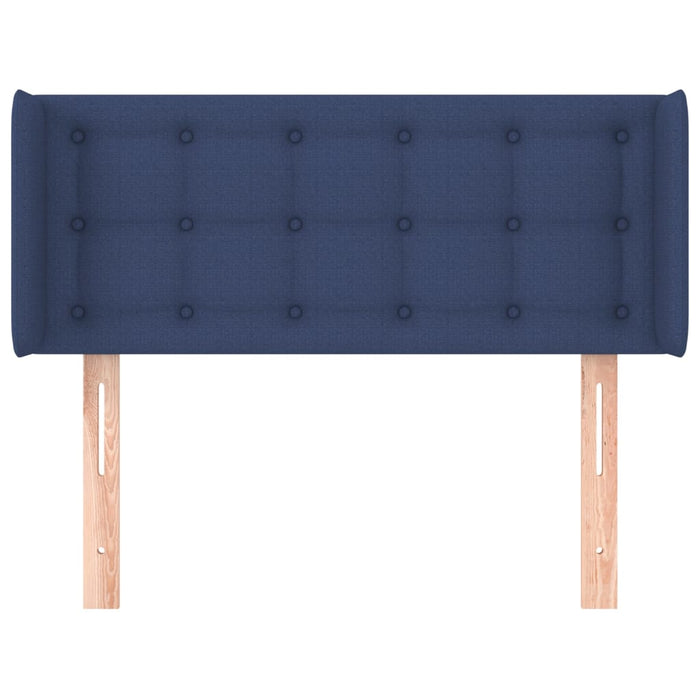 Testiera ad Orecchio-Testata con Orecchie Blu 103x16x78/88cm in Tessuto 885056