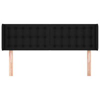 Testiera ad Orecchio Nera 147x16x78/88 cm in Tessuto 3119202