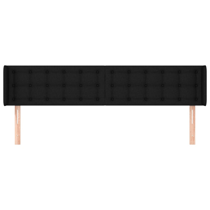 Testiera ad Orecchio Nera 163x16x78/88 cm in Tessuto 3119210