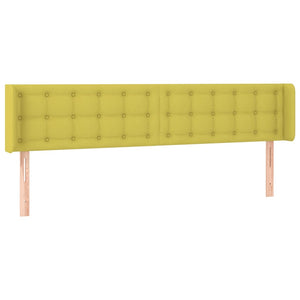 Testiera ad Orecchio Verde 163x16x78/88 cm in Tessuto