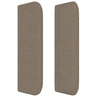 Testiera ad Orecchio Tortora 183x16x78/88 cm in Tessuto 3119220