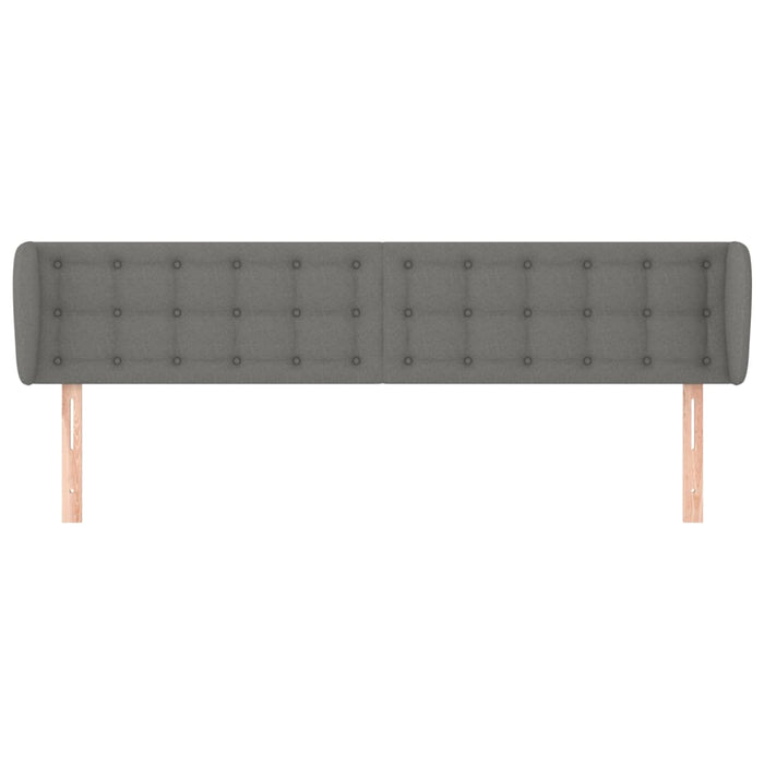 Testiera ad Orecchio Grigio Scuro 203x16x78/88 cm in Tessuto 3119225