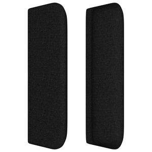 Testiera ad Orecchio Nera 203x16x78/88 cm in Tessuto 3119226