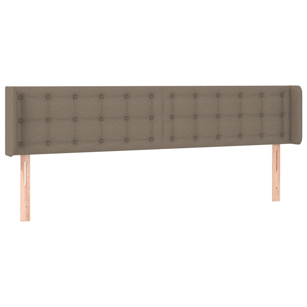 Testiera ad Orecchio-Testata con Orecchie Tortora 203x16x78/88 cm in Tessuto 407786