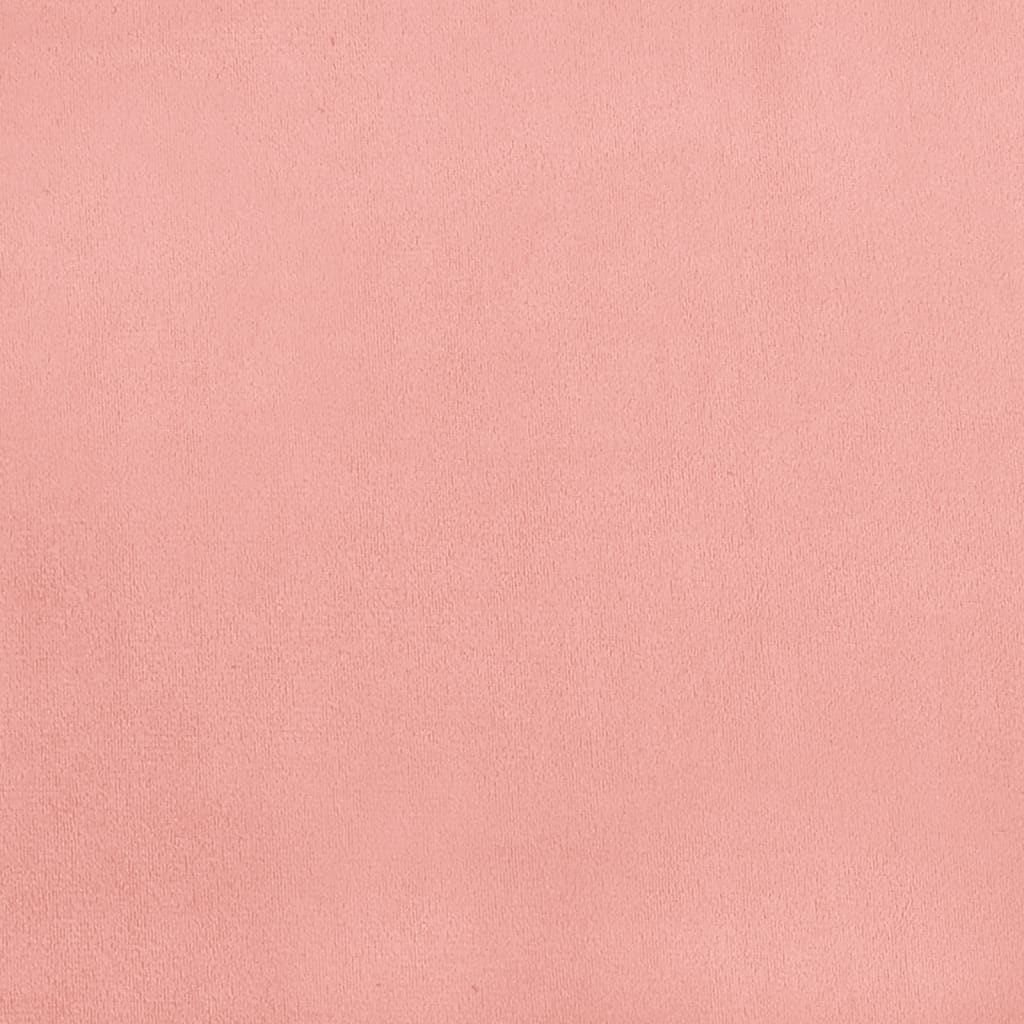 Testiera ad Orecchio-Testata con Orecchie Rosa 103x16x78/88 cm in Velluto 227622