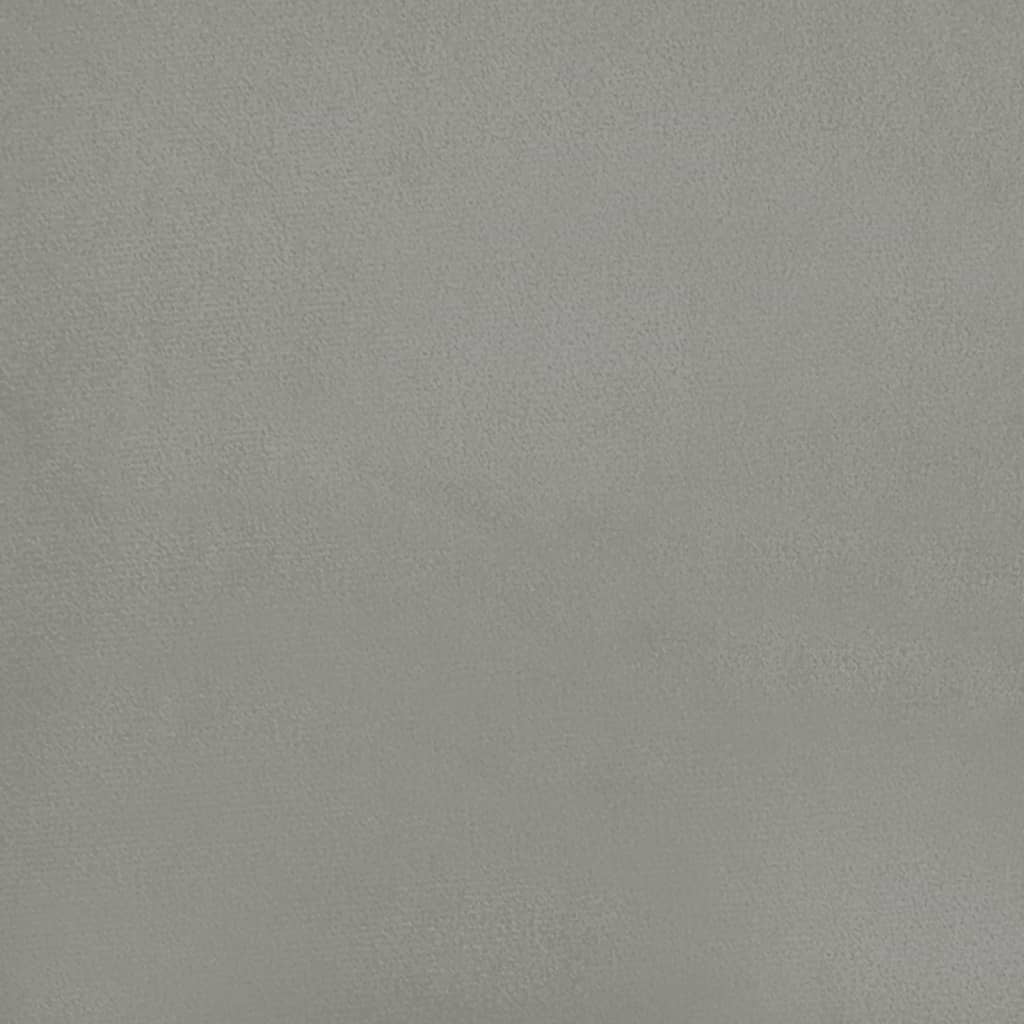 Testiera ad Orecchio Grigio Chiaro 163x16x78/88 cm in Velluto 3119256