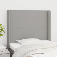 Testiera ad Orecchio-Testata con Orecchie Grigio Chiaro 83x16x118/128 cm in Tessuto 542608