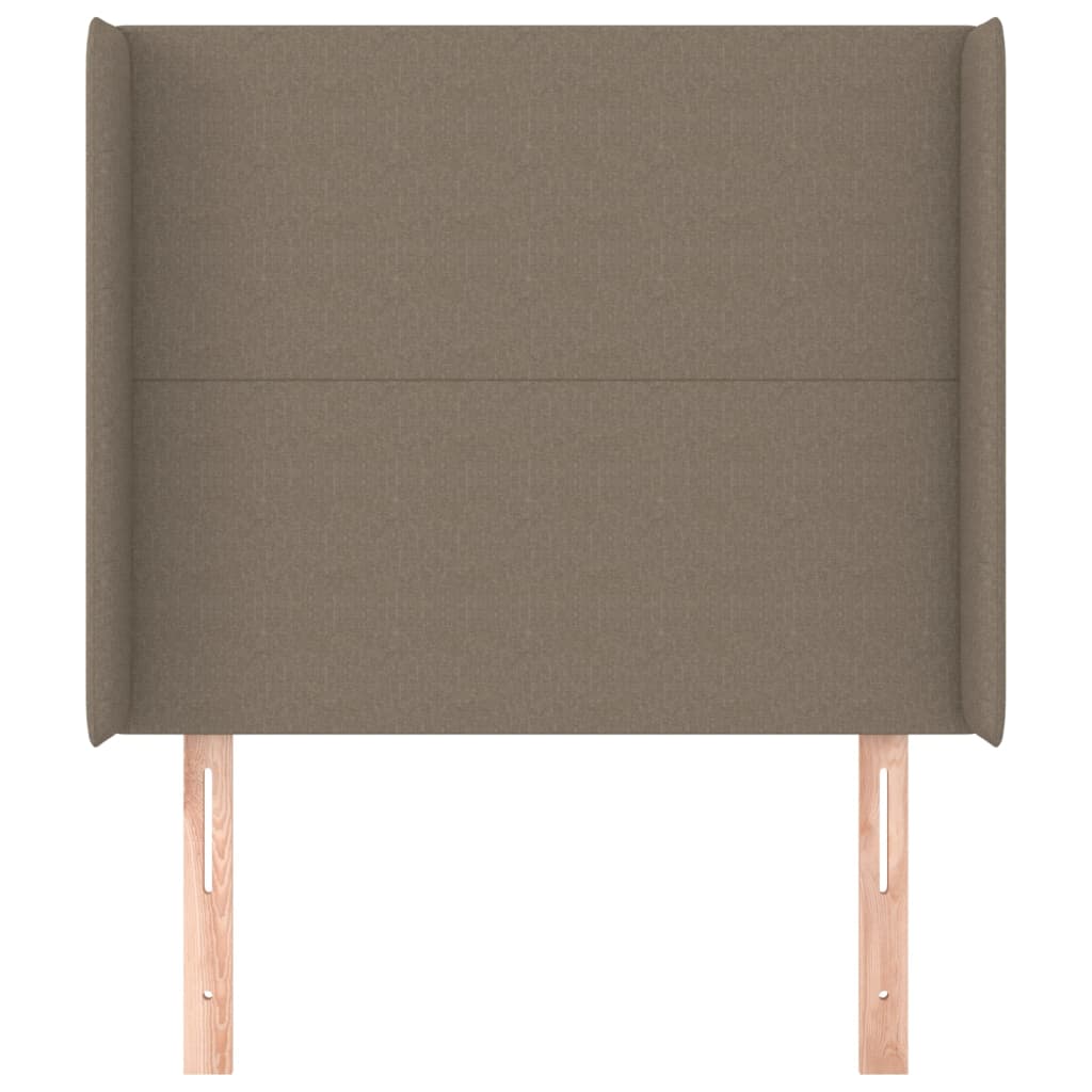 Testiera ad Orecchio-Testata con Orecchie Tortora 83x16x118/128 cm in Tessuto 242310